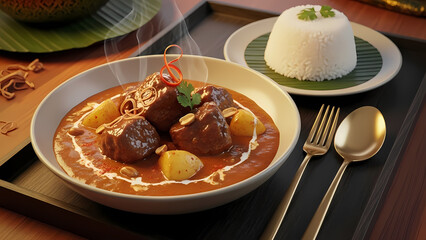 Luxury Massaman Curry Thai Royal Fine Dining Cuisine
