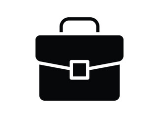 Black Briefcase Icon for Business and Professional Use in Simple Design