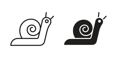 Snail icon Collection for mobile and web apps. Editable stroke line and glyph icons. © iconic