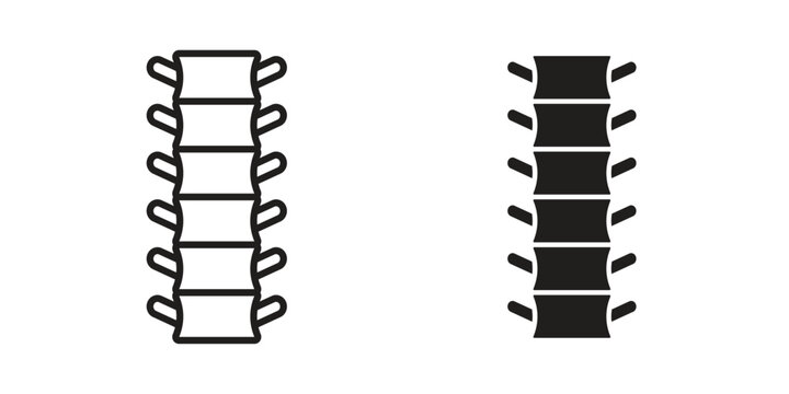 Spine icon Collection for mobile and web apps. Editable stroke line and glyph icons.