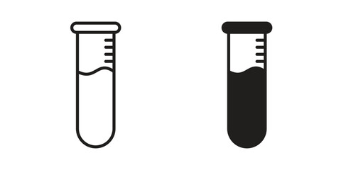Test tube icon Collection for mobile and web apps. Editable stroke line and glyph icons.