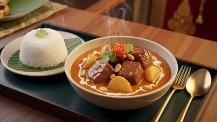 Luxury Massaman Curry Thai Royal Fine Dining Cuisine

