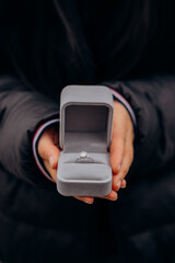 Romantic proposal for a same-sex couple filled with emotion, Wedding proposal for a same-sex couple focused on love and commitment