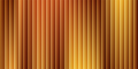 Obraz premium Corrugated, fluted glass vertical stripes in warm red, orange, and gold tone vector texture. Ribbed plastic gradient background.Eps10