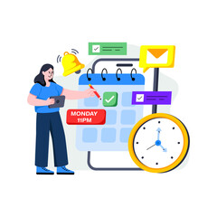 Perfect design illustration of online appointment booking