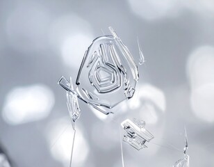A stunning macro photograph capturing the intricate and delicate crystalline structure of a single snowflake against a soft, blurred background.