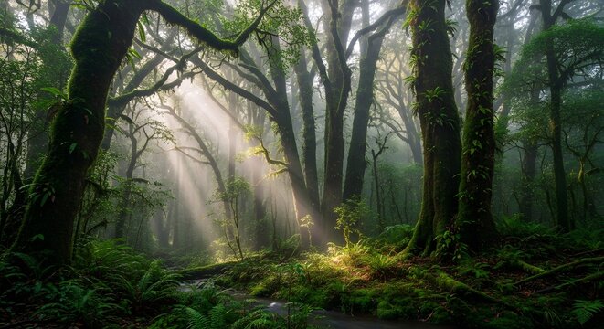 Misty Forest Pathway
