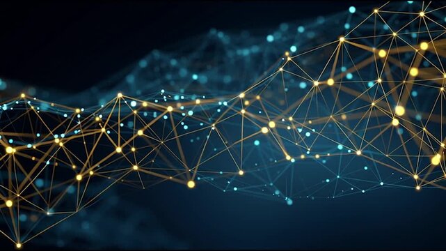 Abstract business connection of lines from nodes It is connected to endless nodes and represents the innovation of communication in the network.abstract innovative cyber security network, 