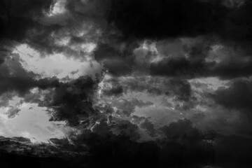 Fototapeta premium Sky with clouds. Black and white toning