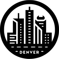 Fototapeta premium Denver Skyline Vector Icon