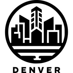 Naklejka premium Denver Skyline Vector Icon
