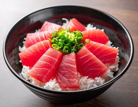 ・マグロをご飯にのせた日本の鉄火丼（架空）
・Japanese Tuna Sashimi Rice Bowl &ndash; Tekka Don (Fictional)