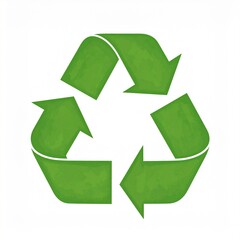 Obraz premium Green recycling symbol arrows logo icon environmental protection sustainability earth care ecology conservation waste management circular economy