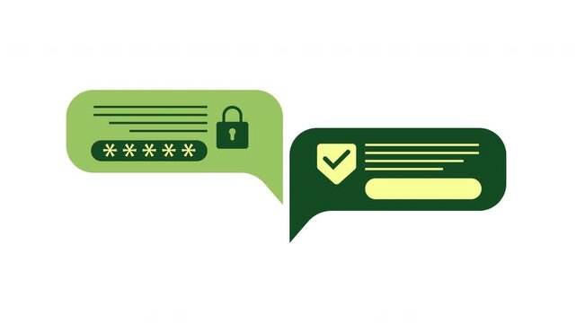 Two Factor Authentication Message Verification Concept 2D Animation 4K &ndash; Secure Login UI Interface
