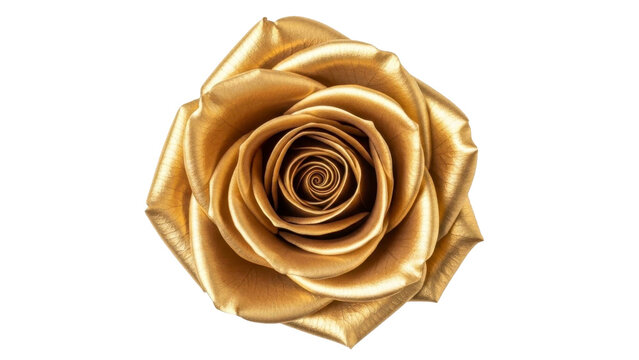 Golden Rose Blossom on a Transparent PNG File