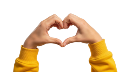 Heart Shape Made with Hands on Transparent PNG Image