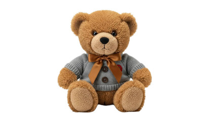 Obraz premium Teddy Bear with Bow Tie on a Transparent Background PNG