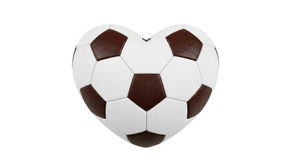  Soccer Ball Heart Shape on a Transparent PNG File