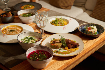 Indulge in an Elegant Dining Experience Featuring a Variety of Exquisite Global Dishes