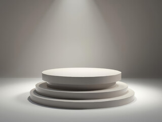 Minimalist display platform with spotlight effect