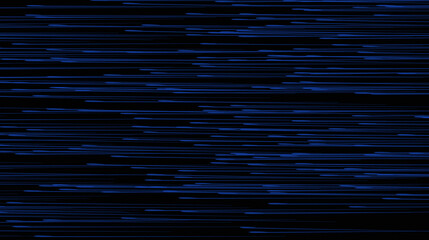 curved blue lines that resemble paint splatters or light trails moving dynamically over a black background.