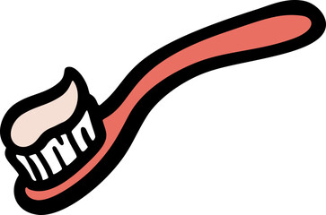 Doodle Toothbrush Hand Drawn