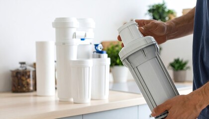 Replacing Water Filter Cartridge for Home Filtration