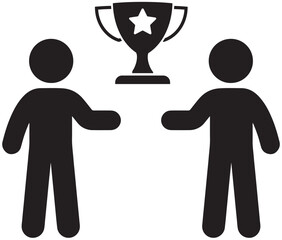 Award Presentation Between Two People Icon