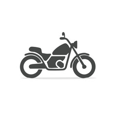 Fototapeta premium Classic Motorcycle Silhouette Icon Simple Design Heavy Bike Style Transportation