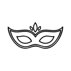Obraz premium Elegant Outline of Masquerade Mask with Ornament - Classic Party Celebration