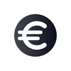 Obraz premium Euro Currency Symbol Icon in Circle Money Financial Europe Economy Finance
