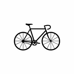 Black Bicycle Silhouette Icon