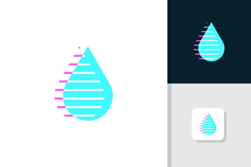 water icon logo design illustration vector template