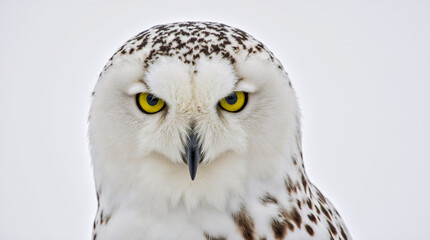 Snowy Owl Close-Up Portrait