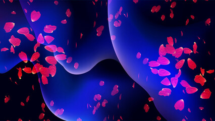 Abstract fluid background with vibrant gradient colors and smooth flowing curves, soft light texture and contemporary artistic style for creative branding, web design and posters