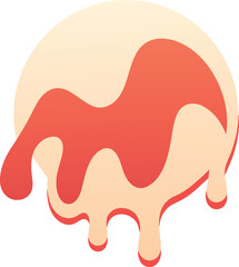 A vibrant abstract illustration of melting paint colors on a white background