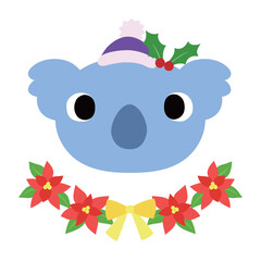 可愛いコアラのマーク　冬のクリスマス