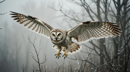 Fototapeta premium Snowy Owl Close-Up Portrait
