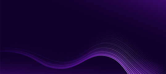 Modern abstract purple wave on dark background,tech banner, corporate business concept, hi-tech abstract background, vector illustration for business or presentation