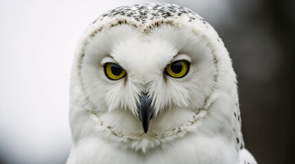 Fototapeta premium Snowy Owl Close-Up Portrait