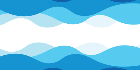 Sea waves layered vector background illustration and sea beach vector illustration.