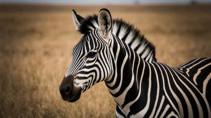 Wild Zebra in Natural Habitat