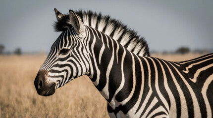 Fototapeta premium Wild Zebra in Natural Habitat