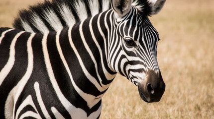 Naklejka premium Wild Zebra in Natural Habitat