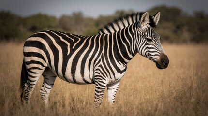 Obraz premium Wild Zebra in Natural Habitat