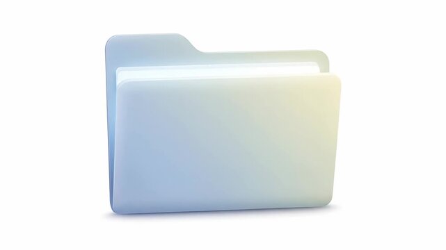 Digital Folder Icon, Technology Concept, Modern Workspace, Graphic Design, Minimalist Environment