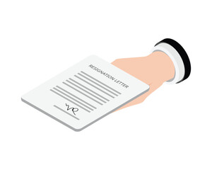 Handing Over Resignation Letter to leave a job