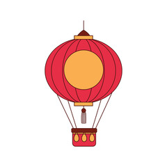 Obraz premium Chinese New Year Festival Vector Illustration Set of Traditional Decorations and Characters