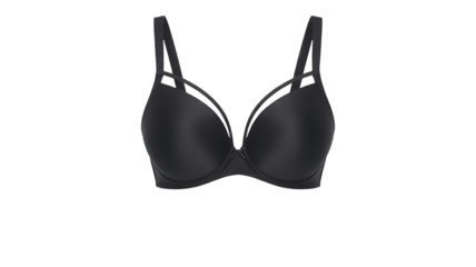 Sleek black sports bra for fitness and active lifestyle apparel advertisement campaign ready 
