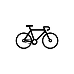 Fototapeta premium black bicycle isolated on white